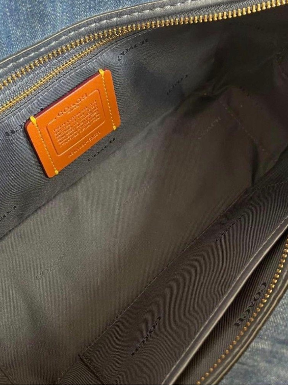 Coach Dreamer 36 Quilted Denim EUC - Picture 11 of 12